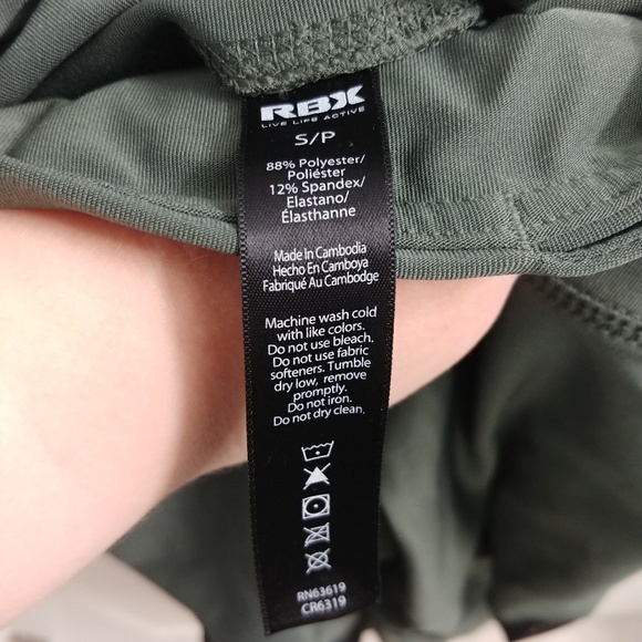 Dark Green Cropped Mesh Leggings - Picture 3 of 7